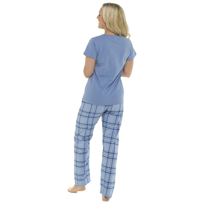 Foxbury Womens 'Saturday Sunday Repeat' Pyjamas - Blue