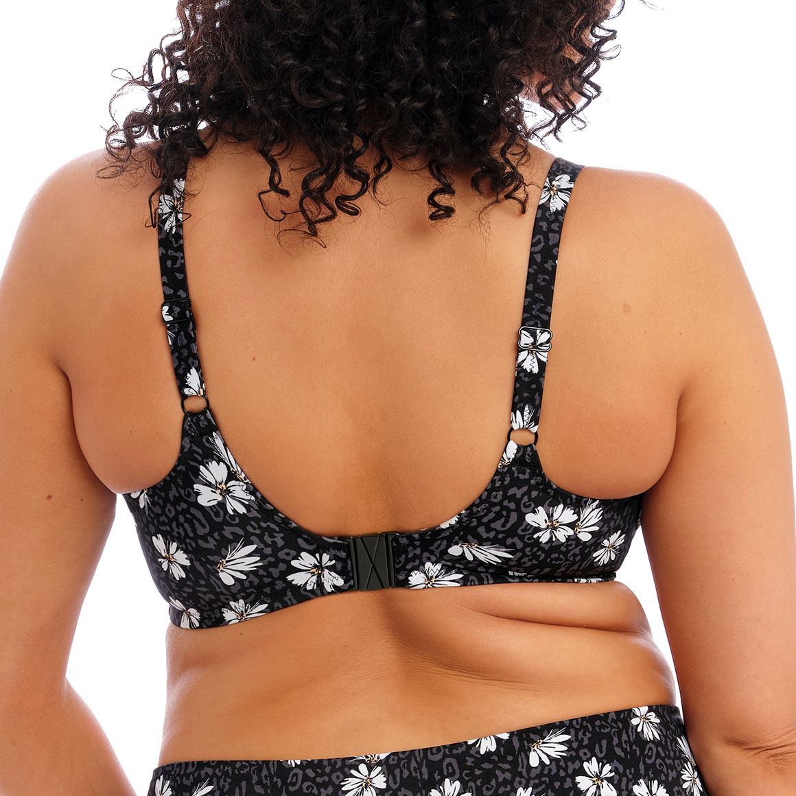 Elomi Plain Sailing Plunge Bikini Top - Black Daisy