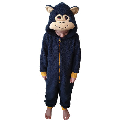 Animal Crazy Kids Gorilla Costume Onesie - Navy