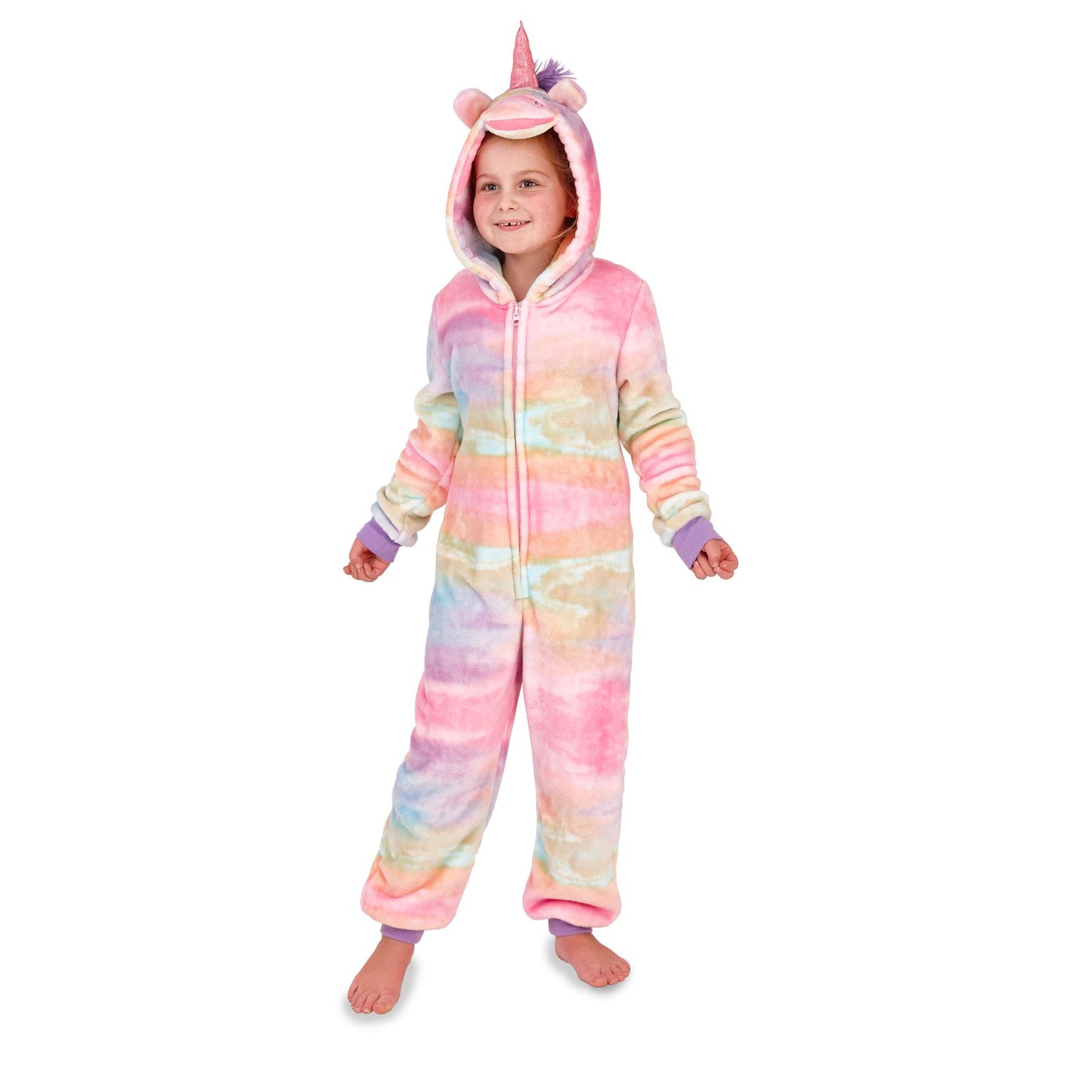 Nifty Kids Rainbow Unicorn Fleece Onesie