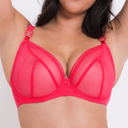 Curvy Kate Lifestyle Plunge Bra - Bright Pink