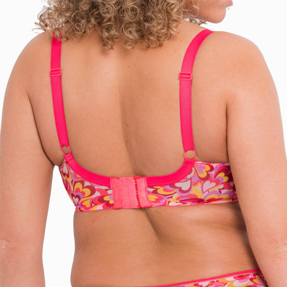 Curvy Kate Lifestyle Plunge Bra - Pink Hearts