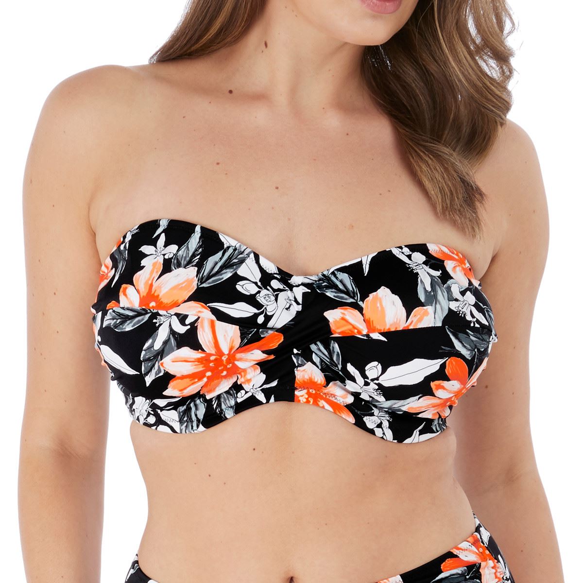 Fantasie Port Maria Twist Bandeau Bikini Top - Black