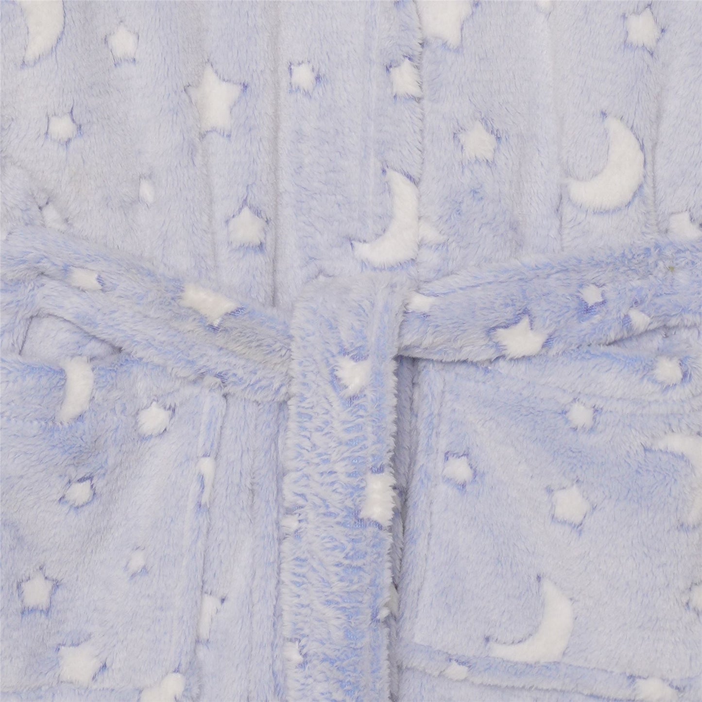Nifty Kids Moon/Stars Fleece Robe - Blue