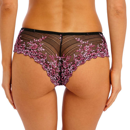 Wacoal Embrace Lace Tanga - Black/Berry Multi