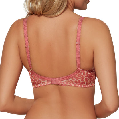 Gossard Glossies Leopard Sheer Bra - Blush Print