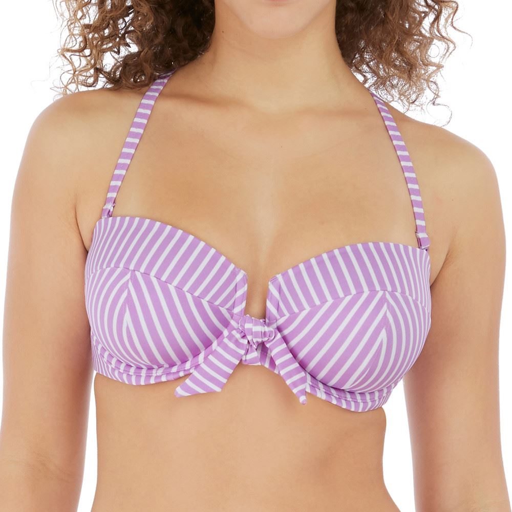 Freya Beach Hut Bandeau Bikini Top - Cassis