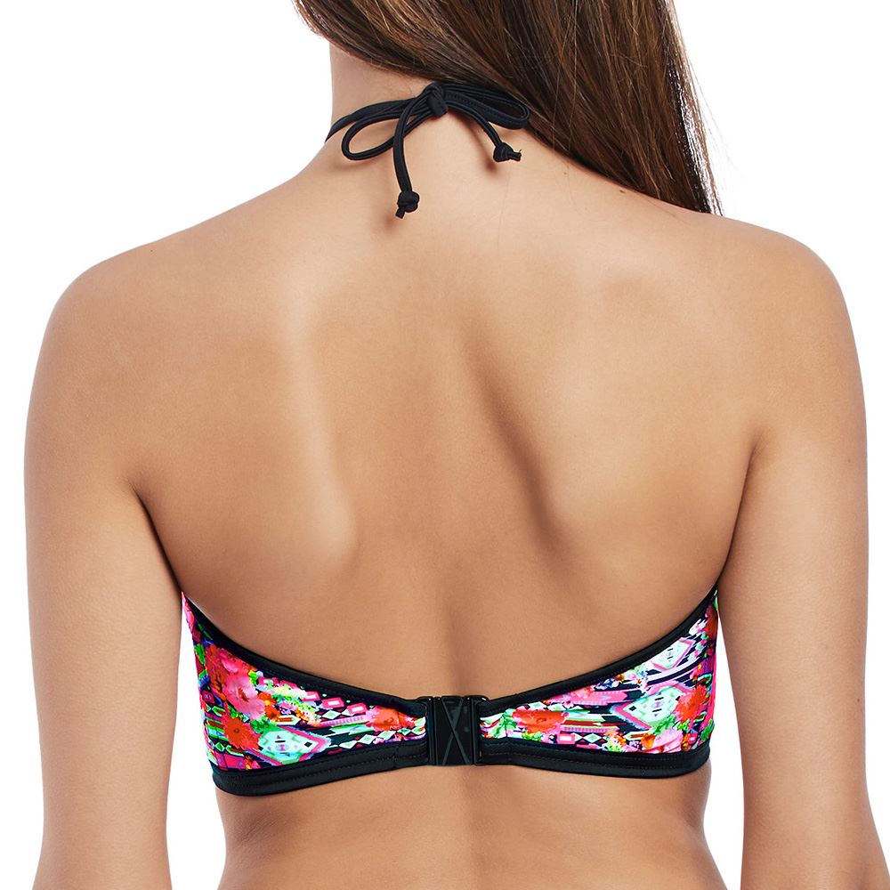 Freya Texas Rose High Neck Crop Bikini Top - Rebel Pink