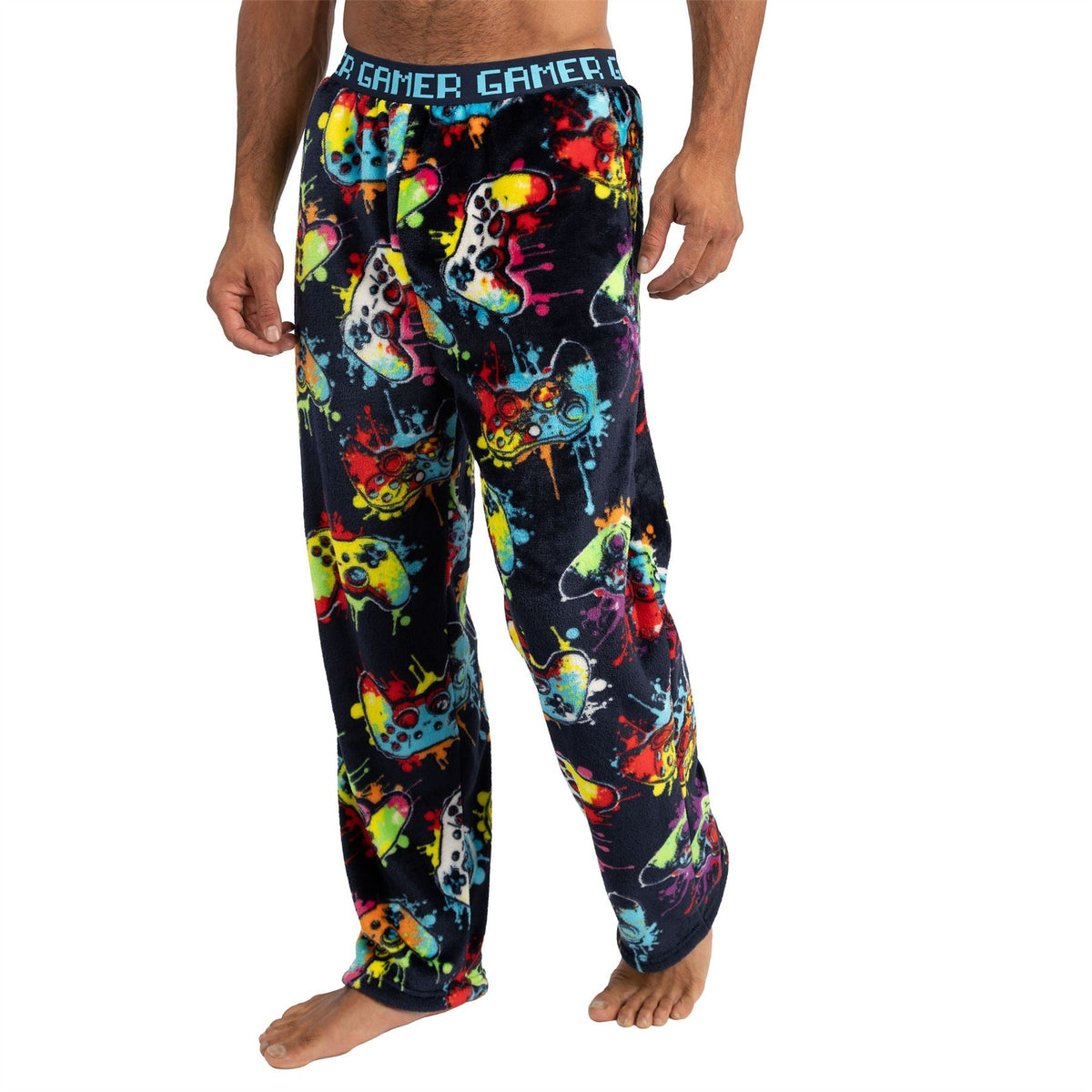 Cargo Bay Mens 'Gamer' Fleece Lounge Pants - Navy Cargo Bay