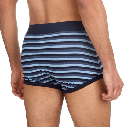 Embargo Mens Hipster Trunks (4 Pack) - Navy Stripe