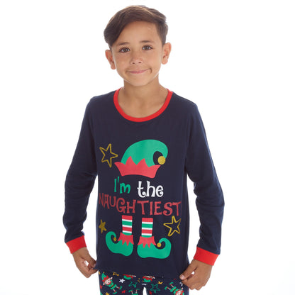 PJ's Kids 'I'm The Naughtiest' Christmas Pyjamas