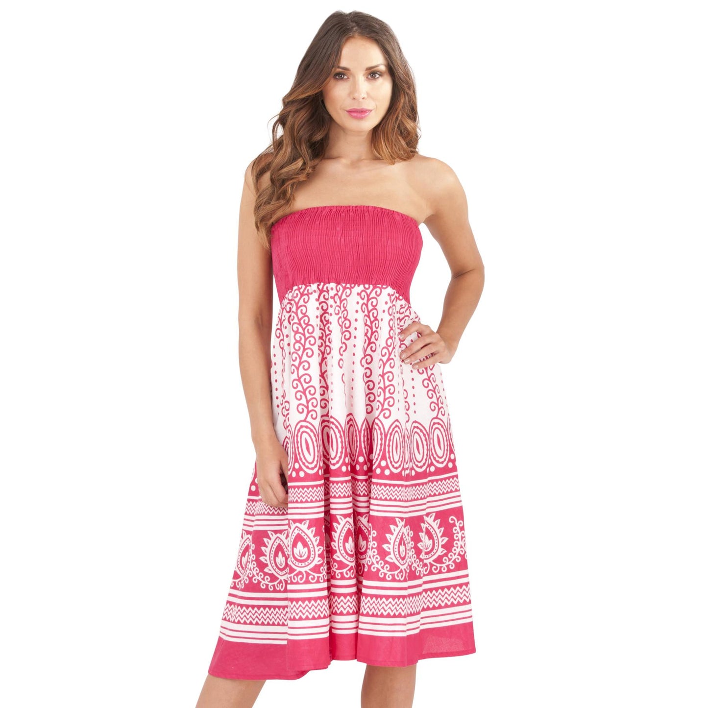 Pistachio Swirl/Vine Dress/Skirt - Pink