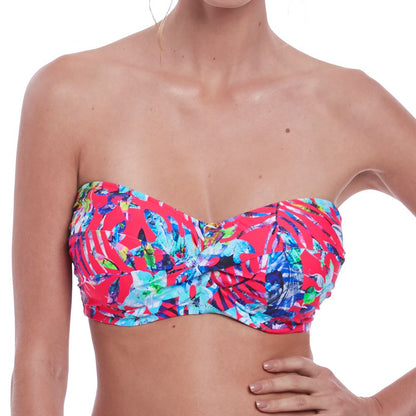 Fantasie Fiji Twist Scarf Tie Bandeau Bikini Top - Azalea