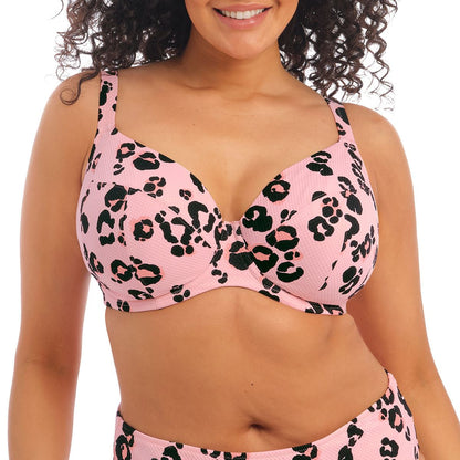 Elomi Kambuku Plunge Bikini Top - Pink