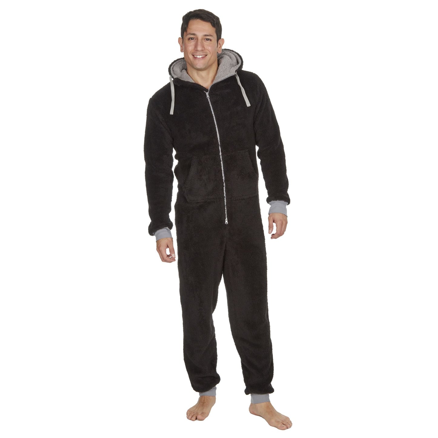 Onezee Mens Snuggle Fleece Onesie - Black