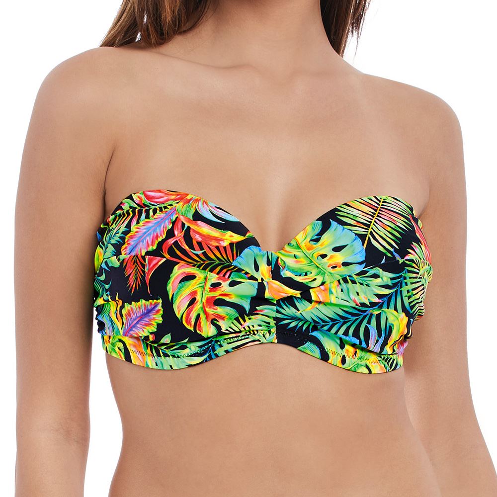 Freya Electro Beach Twist Bandeau Bikini Top - Tropical