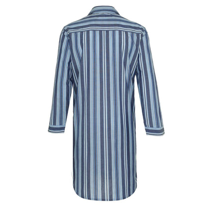 Champion Mens Westminster Polycotton Nightshirt - Navy Stripe