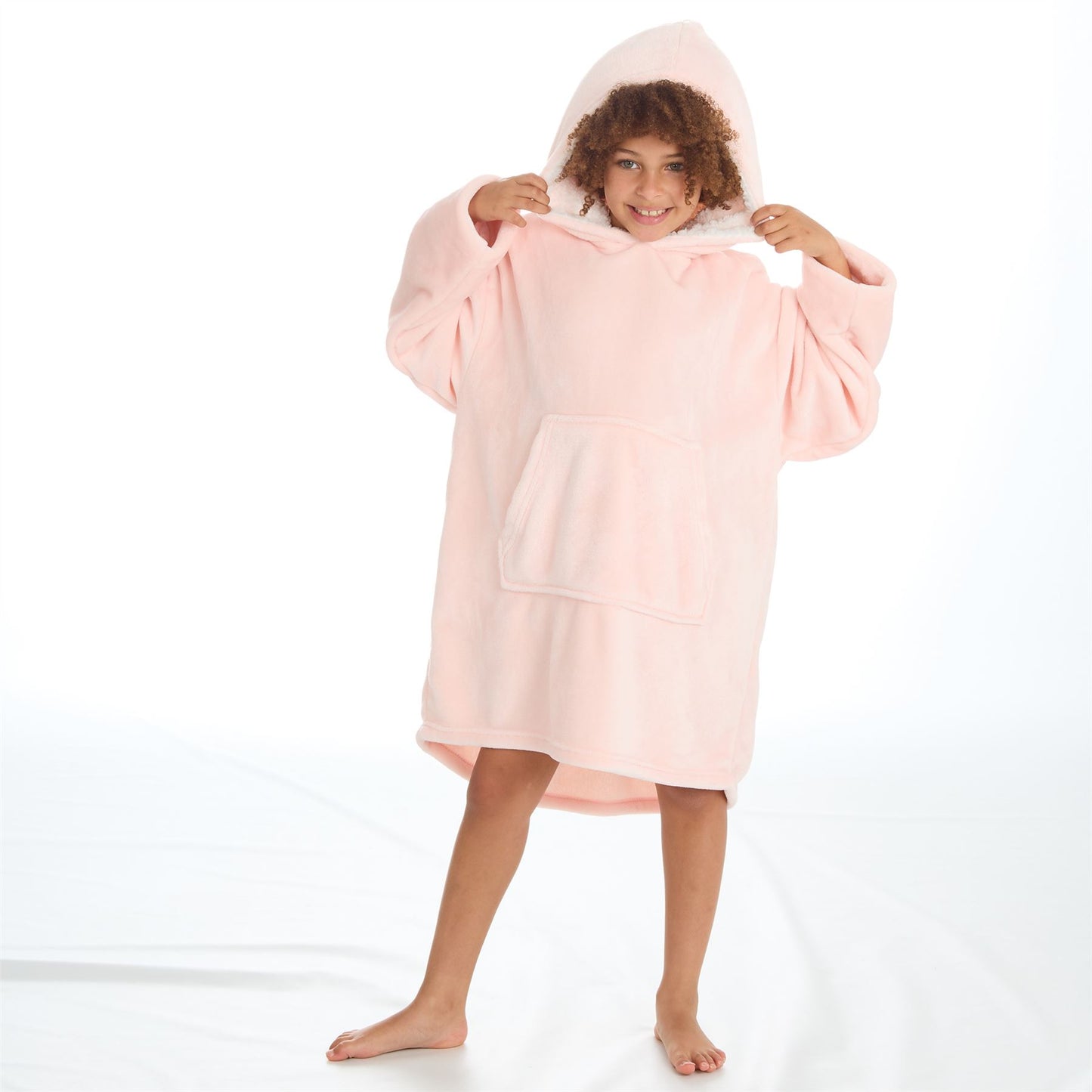 Slumber Party Kids Plush Fleece Oversized Hoodie - Pink