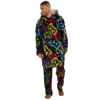 Huggable Hoodie Mens Fleece Oversized Hoodie - Gaming