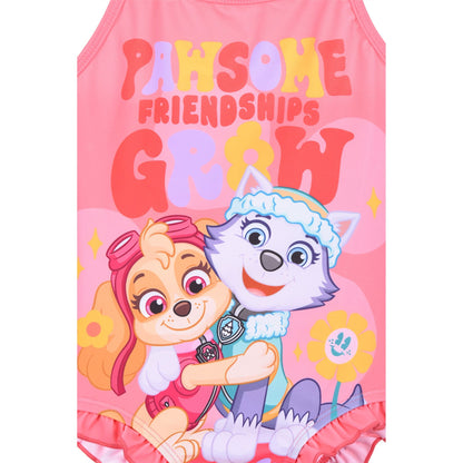 Girls Paw Patrol 'Pawsome Friendships Grow' Swimsuit - Coral
