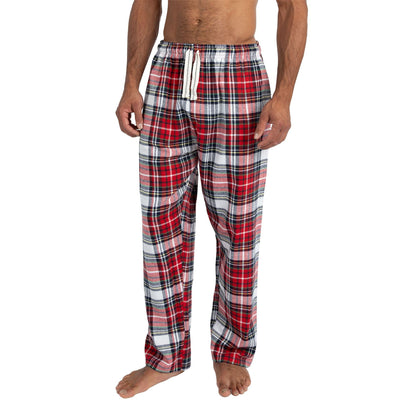 Cargo Bay Mens Check Flannel Lounge Pants - Red Cargo Bay
