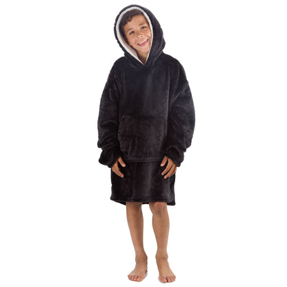 Huggable Hoodie Kids Fleece Oversized Embossed Hoodie - Gamer