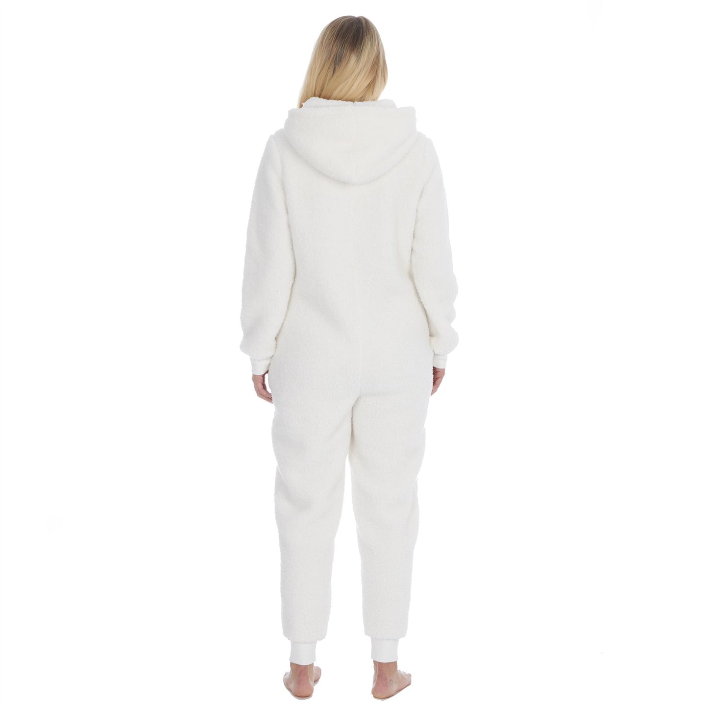 Forever Dreaming Womens Borg Fleece Onesie - Cream