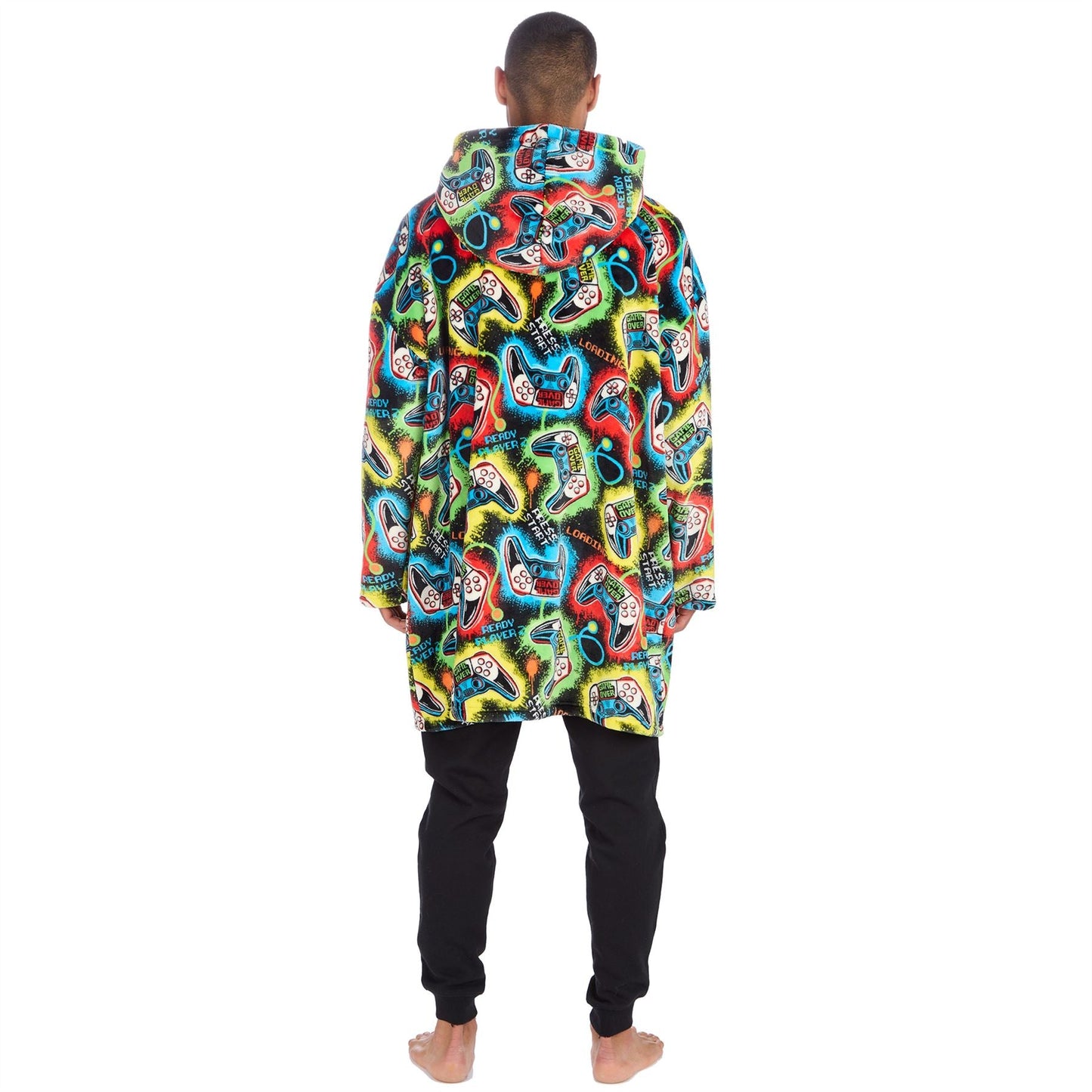 Huggable Hoodie Unisex Fleece Oversized Hoodie - Black Gamer Huggable Hoodie