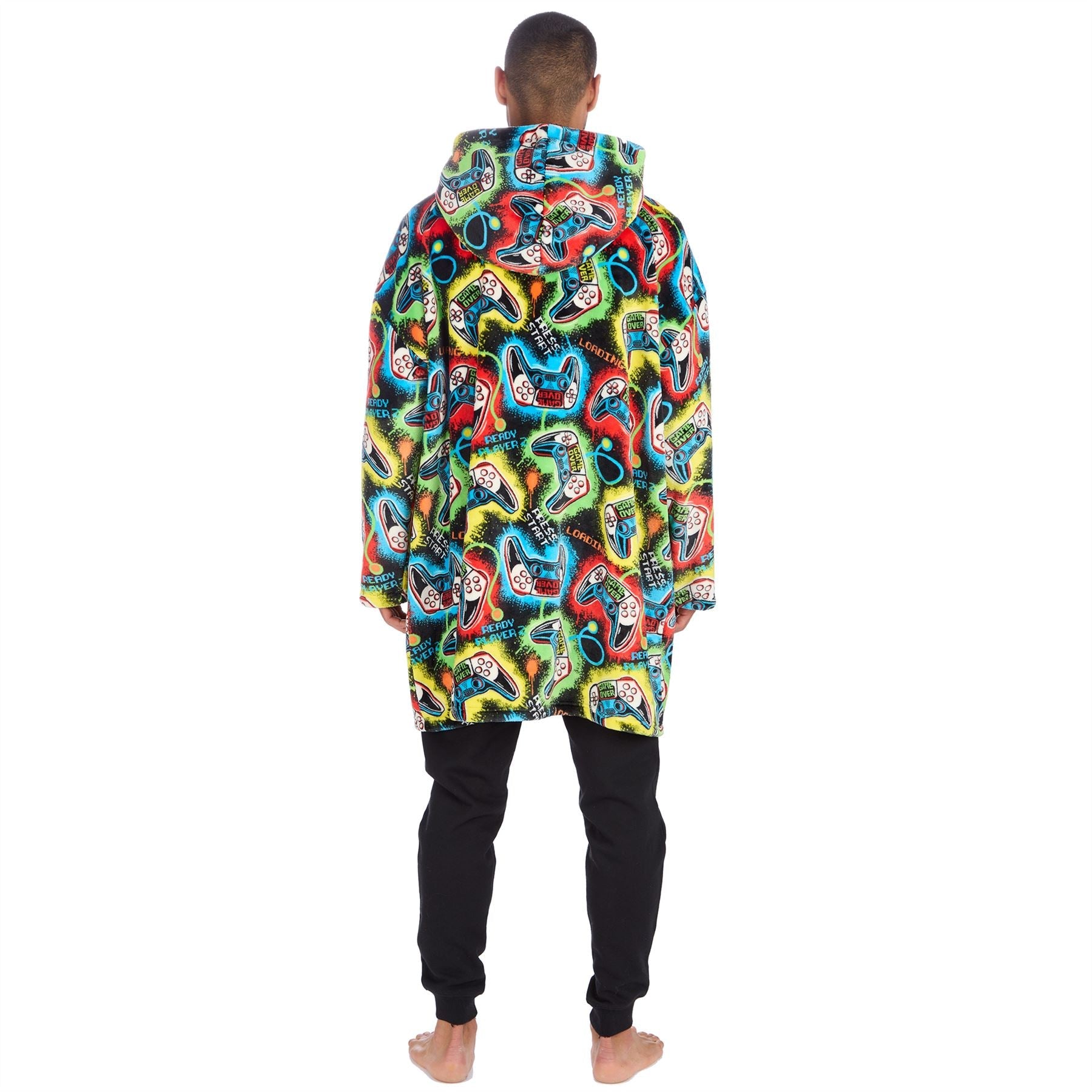 Huggable Hoodie Unisex Fleece Oversized Hoodie - Black Gamer Huggable Hoodie