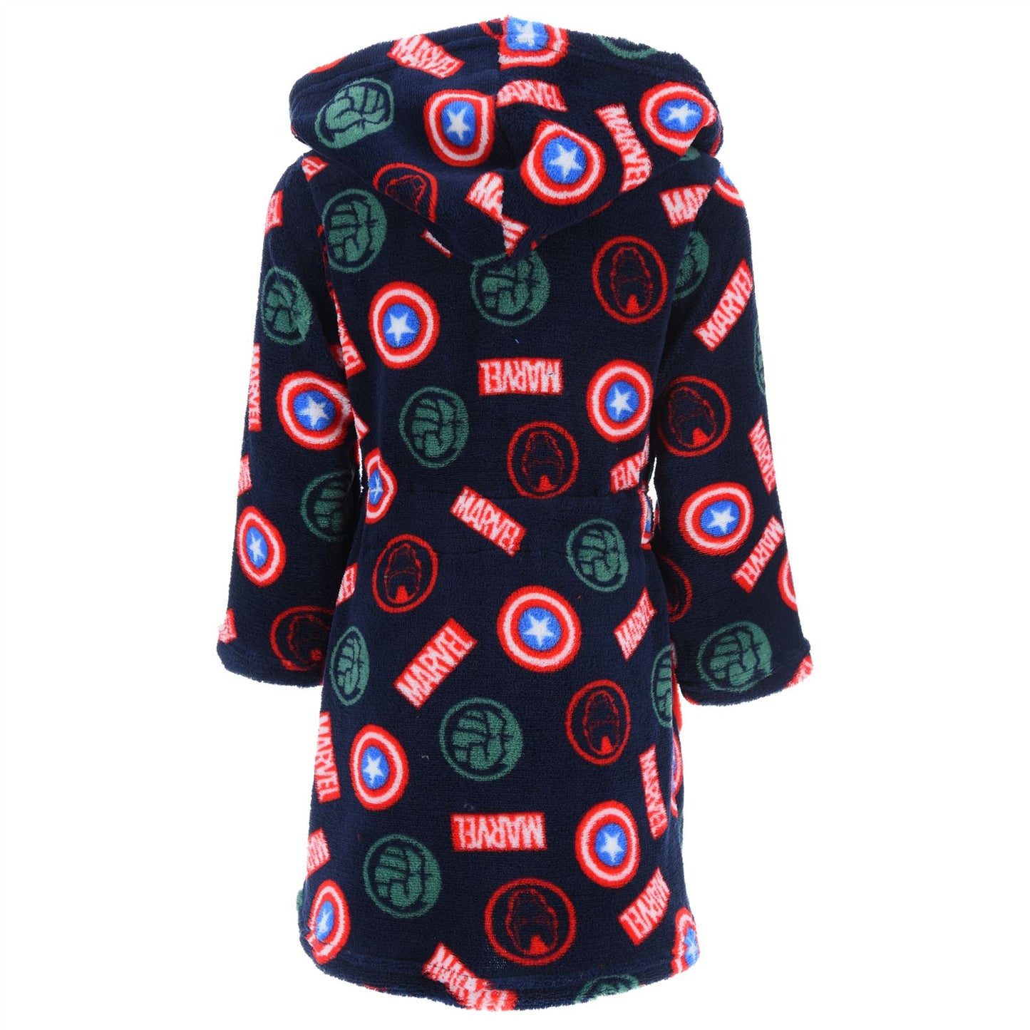 Marvel Logo Kids Fleece Robe - Navy