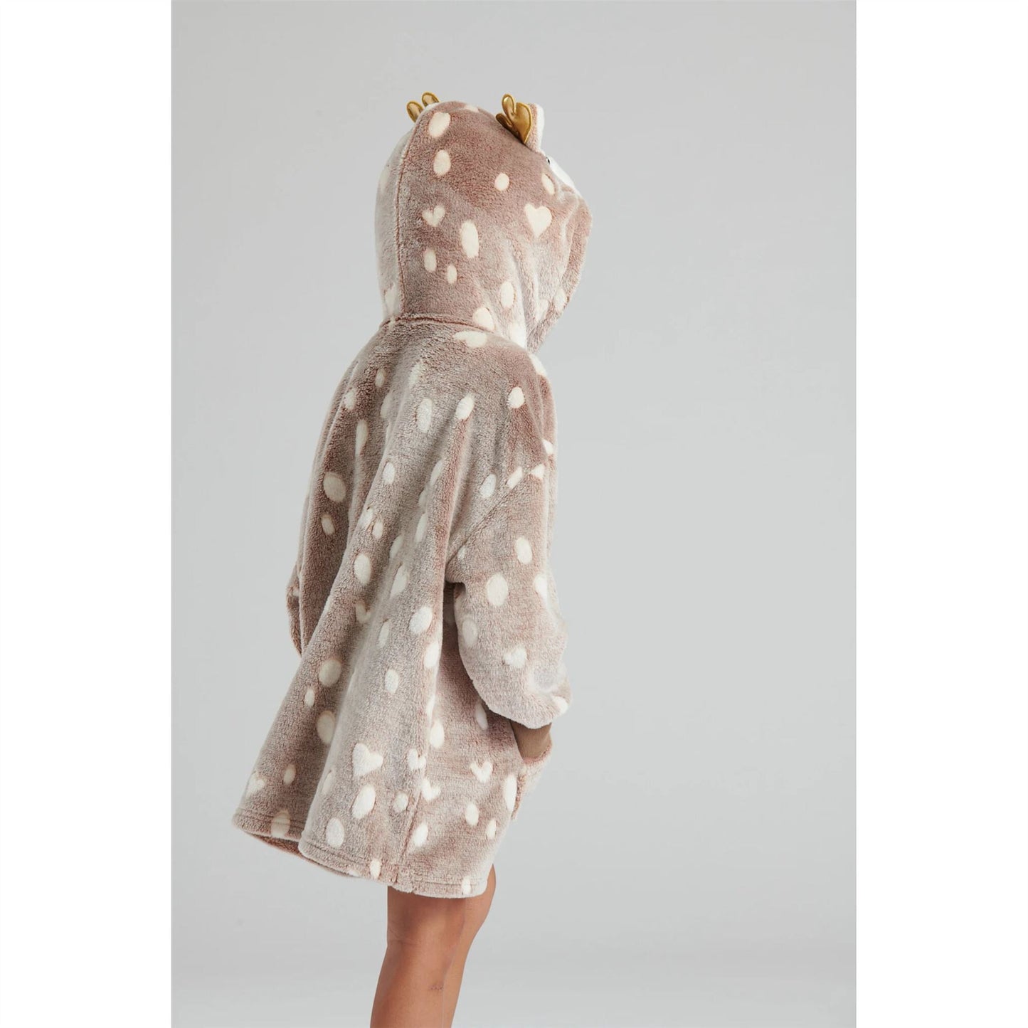 Loungeable Kids Luxury Fleece Reindeer Snuggle Hoodie