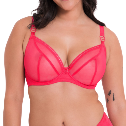 Curvy Kate Lifestyle Plunge Bra - Bright Pink