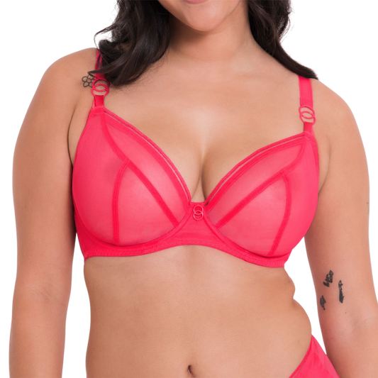 Curvy Kate Lifestyle Plunge Bra - Bright Pink