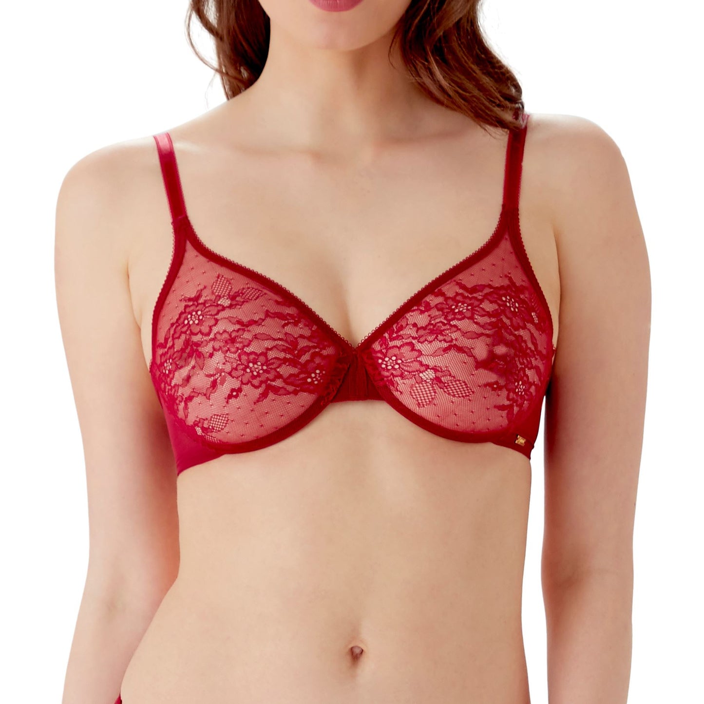 Gossard Glossies Lace Bra - Bordeaux