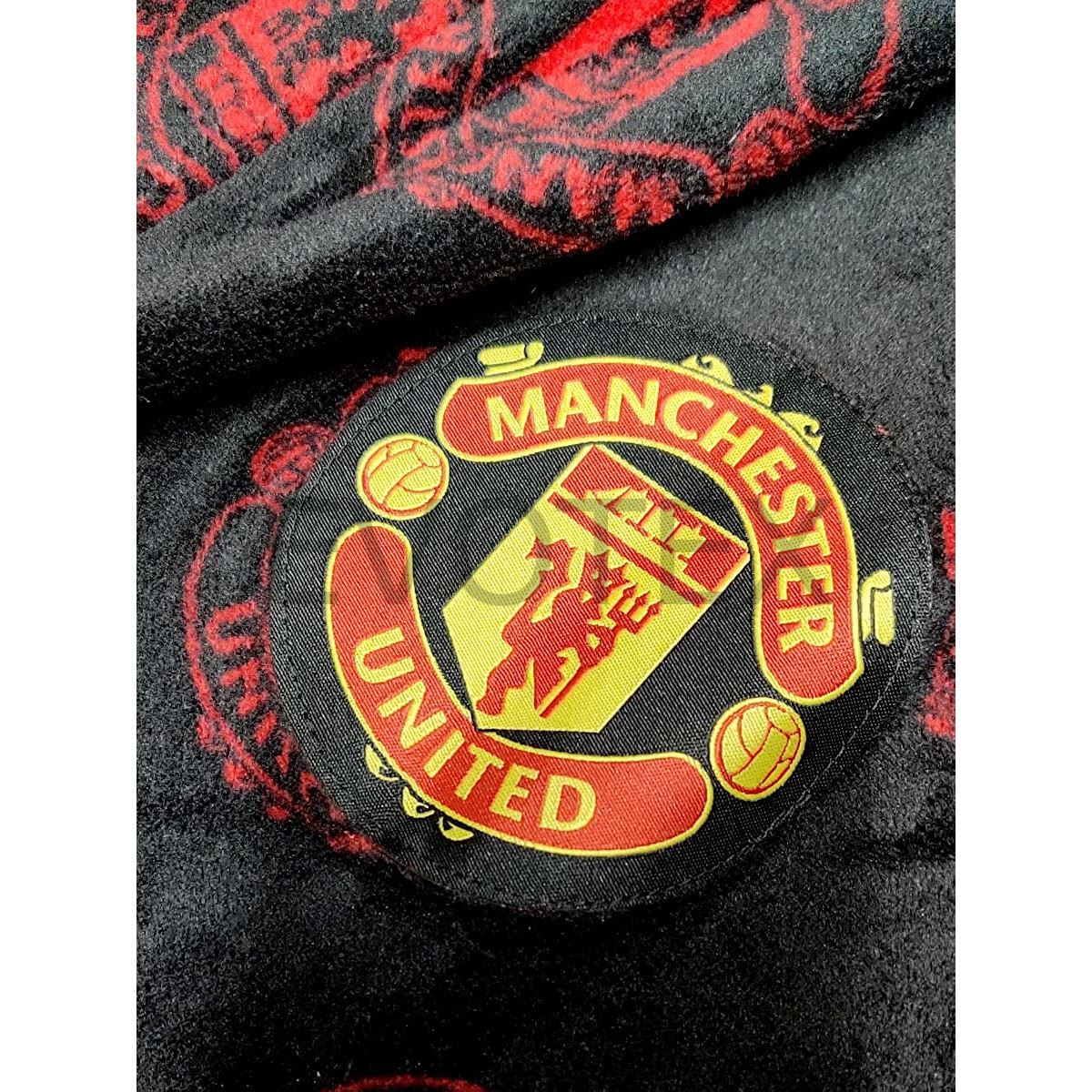 Mens Manchester United Fleece Hooded Robe