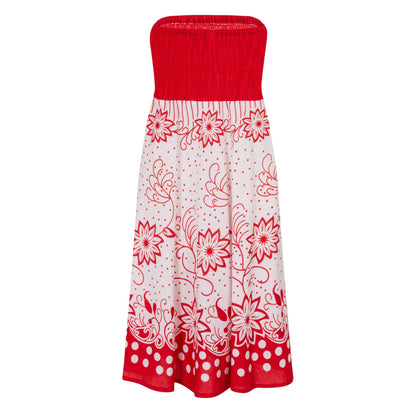 Pistachio 2 In 1 Dress/Skirt - Red