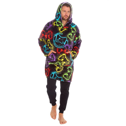 Huggable Hoodie Mens Fleece Oversized Hoodie - Gaming