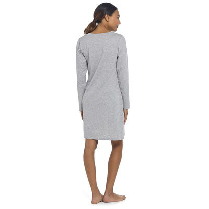 Follow That Dream Womens Dalmation Print Long Sleeve Nightdress - Grey Follow That Dream