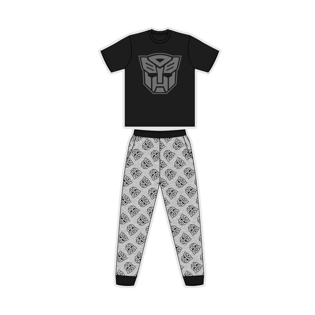 Mens Transformers Pyjamas - Black/Grey