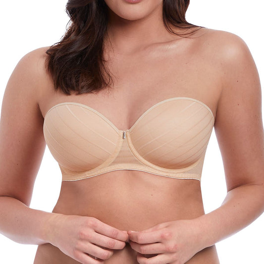 Freya Cameo Deco Strapless Moulded Bra - Sand