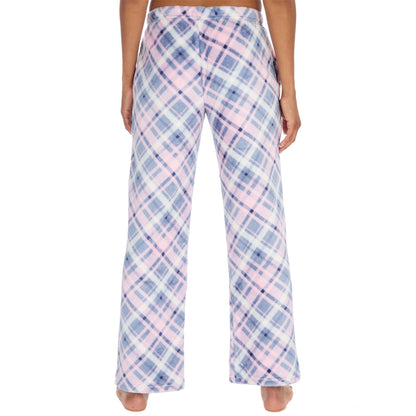 Forever Dreaming Womens Fleece Lounge Pants - Diagonal Check