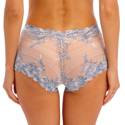 Wacoal Embrace Lace Boyshort - Pastel Parchment/Blue Multi