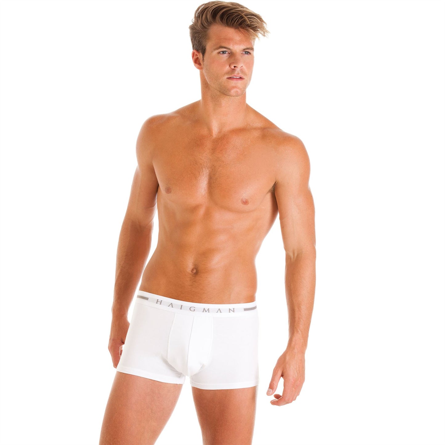 Haigman Mens Trunks (3 Pack) - White