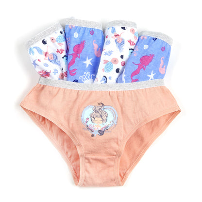 4Kidz Girls Briefs (5 Pack) - Mermaids (2-6 Years)
