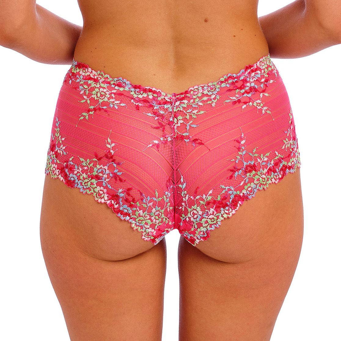 Wacoal Embrace Lace Boyshort - Hot Pink/Multi