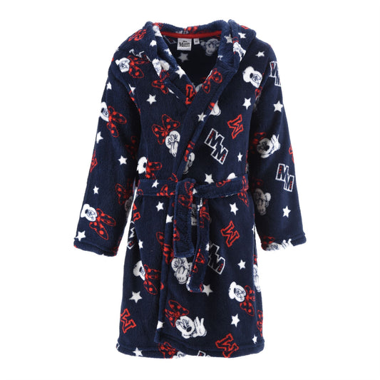 Minnie Mouse Kids Fleece 'M' Robe - Navy