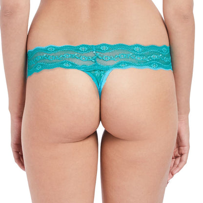 B.Tempt'd Lace Kiss Thong - Peacock Blue