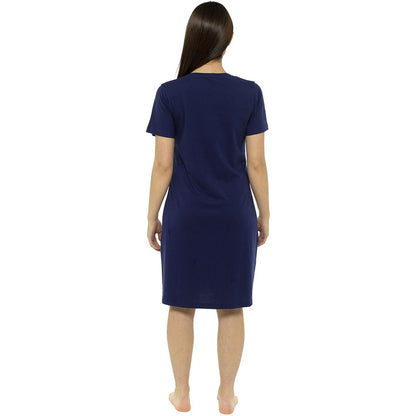 Follow That Dream Have An Eggcellent Day Nightdress - Navy