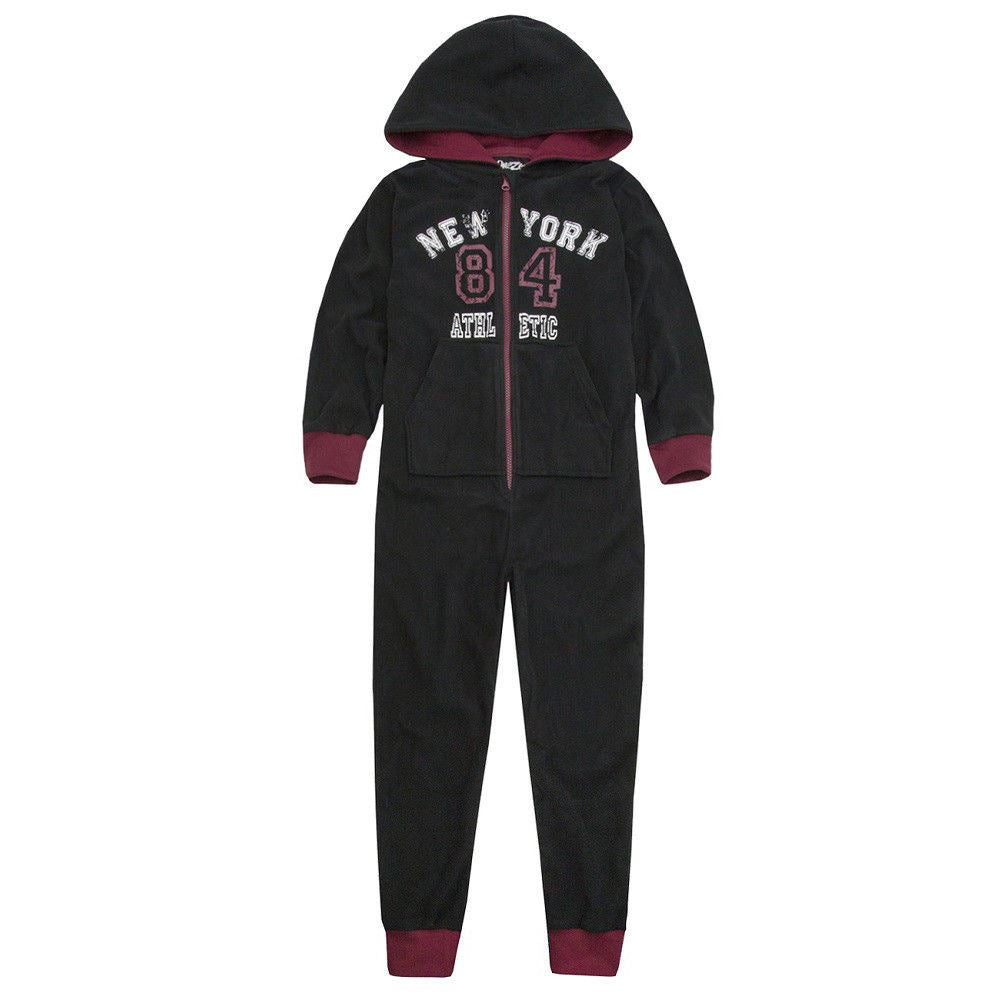 Onezee Kids Logo Fleece Onesie - Black