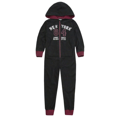 Onezee Kids Logo Fleece Onesie - Black